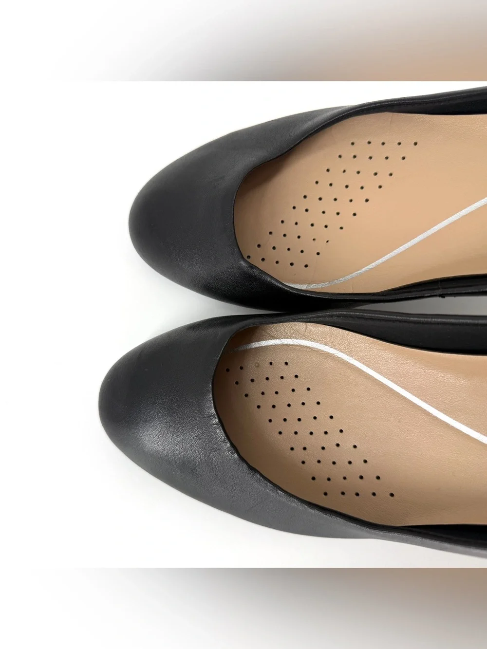 Easy Spirit Black Leather Comfort Block Heel Pumps 10 Office Airline Crew Career